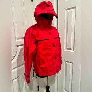 Eddie Bauer Red Light Jacket Coat Hoodie Lined Parka Outdoors XS MINT $159